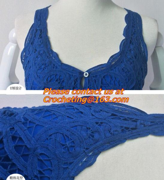 Knitted, Crocheted, Tassel, Women Floral, Crochet Sleeveless Vest Tank Top Tunic Shirt