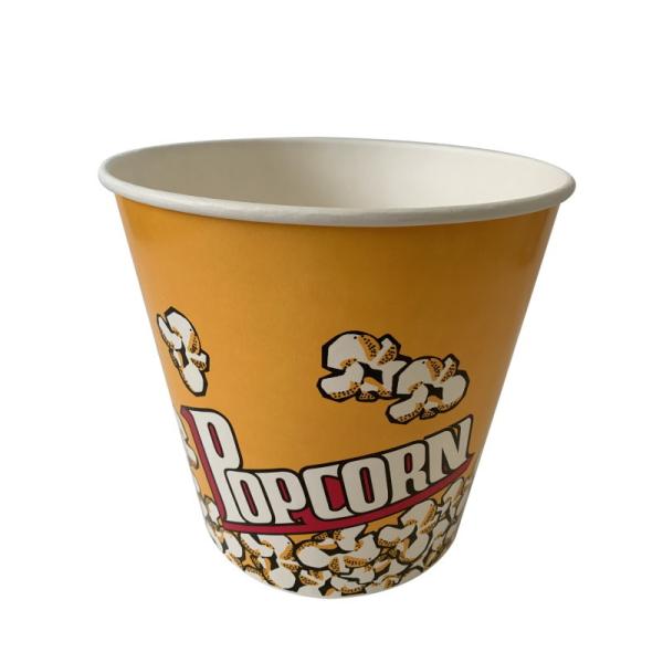 Customized Popcorn Paper Containers 170 Oz Popcorn Tubs With Cinema Design