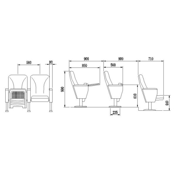 China High Quality Auditorium Chair, Theater Chair For Sale