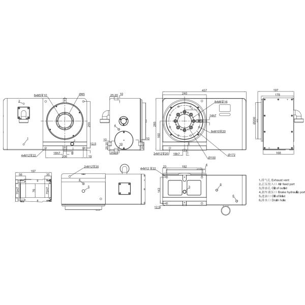 Roller CAM Fourth Axis Rotary Table For 850 VMC C200