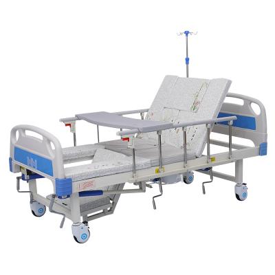 Multi function medical elderly care furniture manual multi function household care bed with toilet