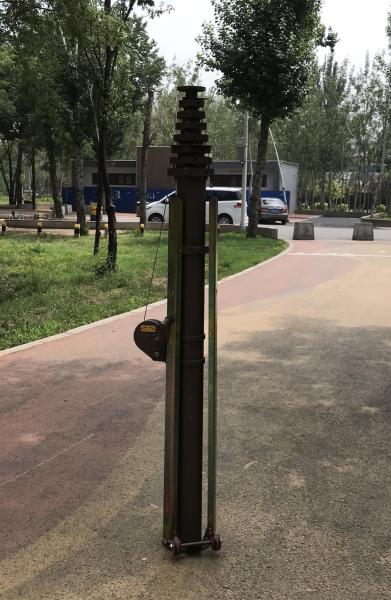 manual telescopic mast/ aluminum telescopic mast/ up to 12m height/ manual crank operate/ 20kg payloads