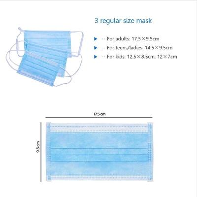 Anti - Virus Disposable Surgical Face Mask , Breathable Dust Mask 3 Layers