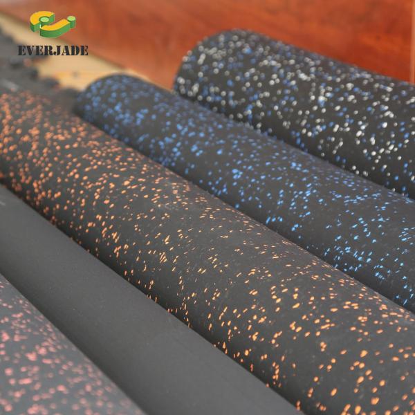 Splicing Gym Rubber Floor Mat With Shock Absorption And Power Zone Cushion