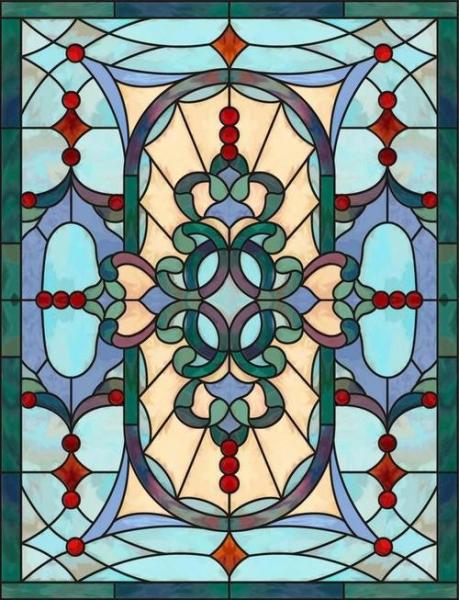Colored Church Stained Glass ISO9001 Church Windows Stained Glass