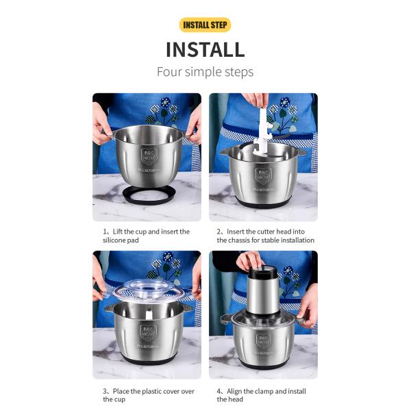 3L Choppers Meat Grinders Juicers 2L 250W 300W home electric meat grinder