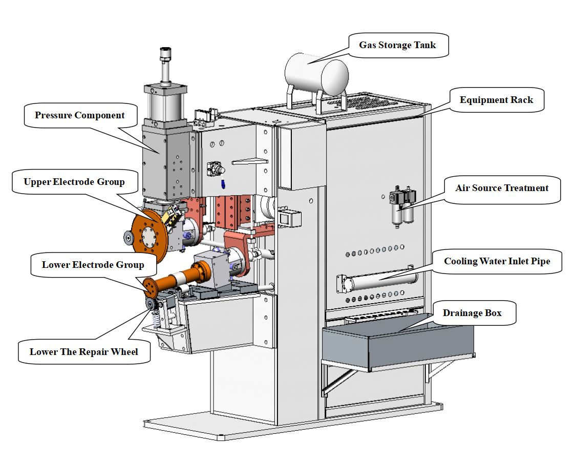 Semi Automatic Longitudinal Vertical Seam Welder Straight Seaming Welding Machine for Cans