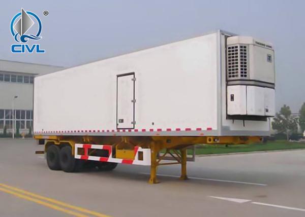 3 Axle Refrigerated Semi - Trailer 13-15m Long Refrigerator Semi Trailer 24000kg Cooler Trailer