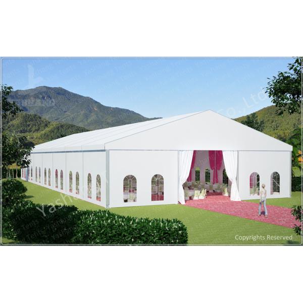 300 People Luxury Wedding Tents Rentals Aluminium Frame Marquee With Transparent PVC Windows
