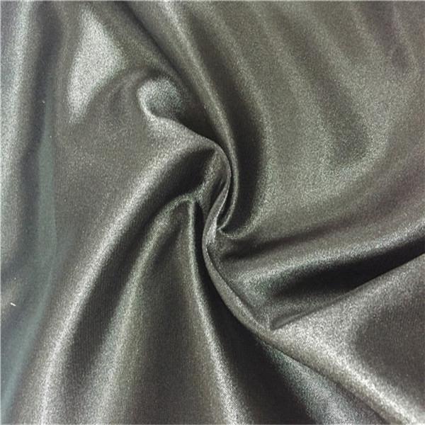 Eco - Friendly Polyester Fabric Clothing Satin Spandex Silver Color For Dress