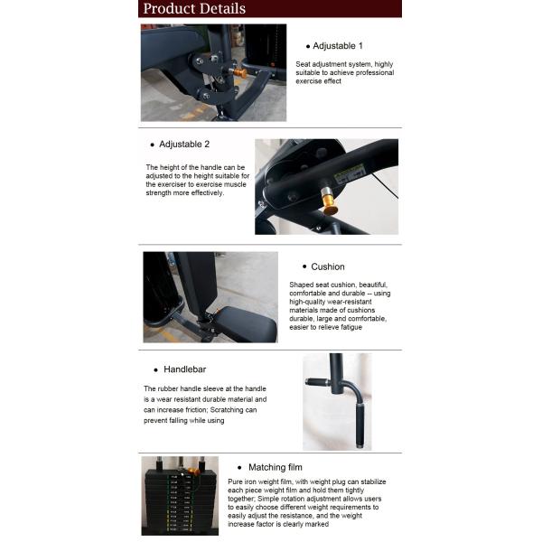 Equipamento de treino reto da força da matriz da caixa 80kg do grampo do braço