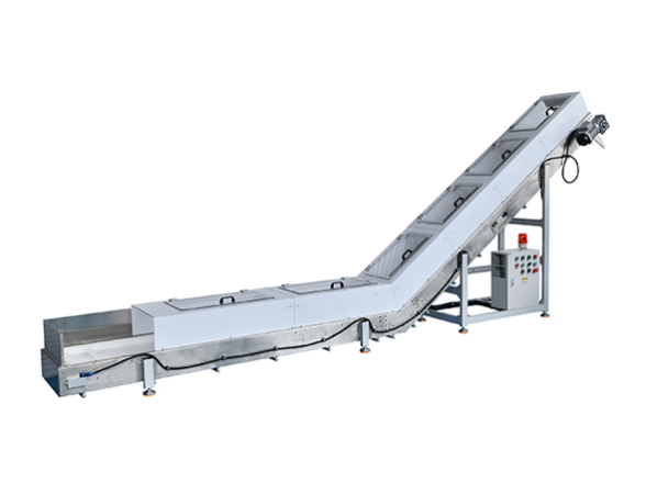 Flash Scrap Handling Inclined Conveyor With Metal Detector