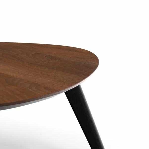 Modern Apartment Hotel Luxury Wooden Irregular Shape Walnut Coffee Table