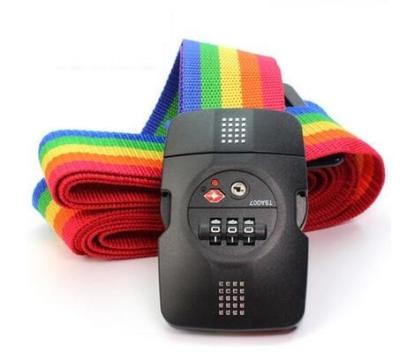 Adjustable TSA Luggage Strap Lock TSA 12016 164.1g With Tin Point Free Sample