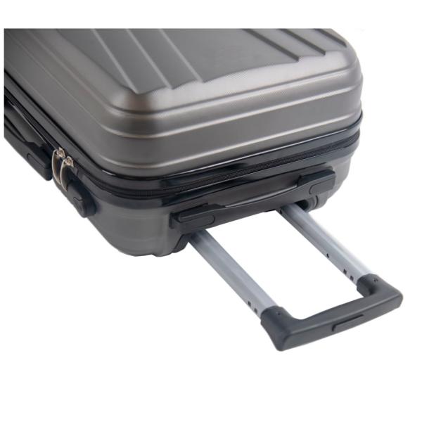 Valise rigide avec roues tournantes, poignée réglable en hauteur et pieds latéraux légers imperméable à l'eau pour les voyages d'affaires