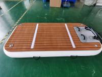 Couleur de flottement 3x1m gonflable faite sur commande en bois de dock de bateau