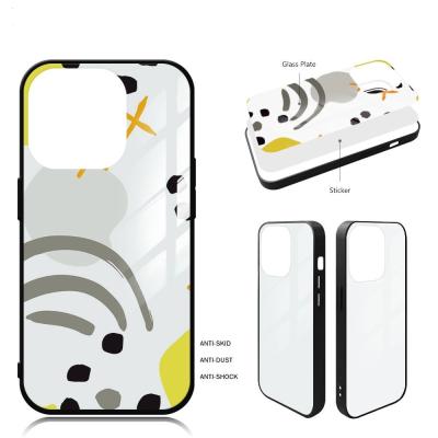 Blank 2D Sublimation Tempered Glass Phone Cases For IPhone 16 15 14 Pro Max Plus