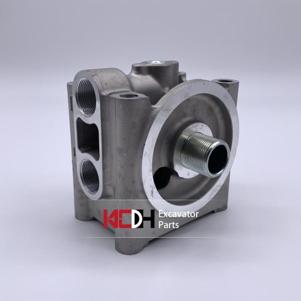 Base de alumínio da base 1R0714 do filtro de óleo das peças 1R-0714 da máquina escavadora do  307C/D 305.5C 308C/D, apropriada para o conjunto de filtro do ar