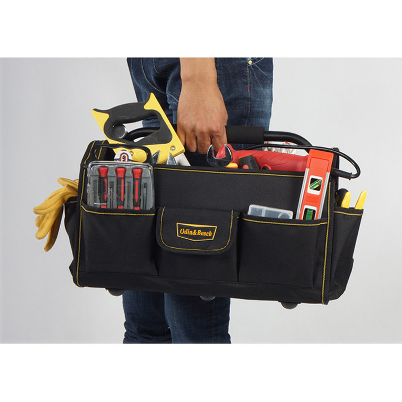Heavy Duty Rolling Rugged Holding Backpack Porter Cable Tote Tool Bag for Electrician