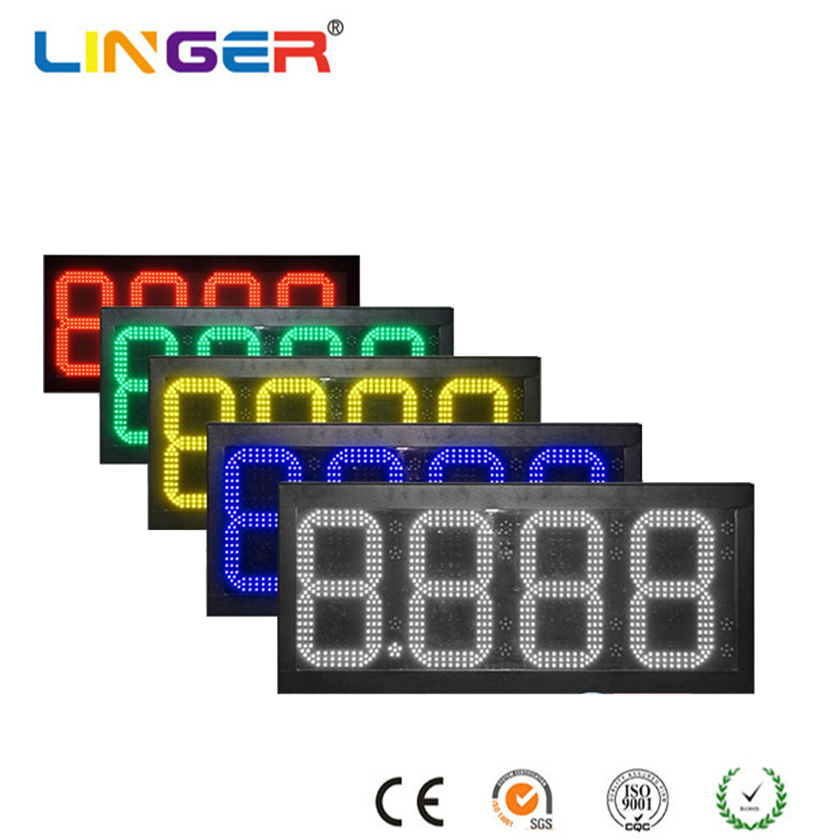 AC110V / AC220V Gas LED Sign IP67 LED Gas Price Signs With Mounting Brackets