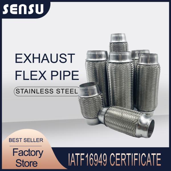 45X200mm SS201 Flexible Exhaust Pipe With Interlock