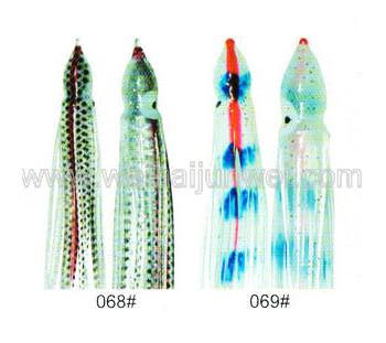 Soft squid skirt fishing lure color: 68#~80# size:3~15