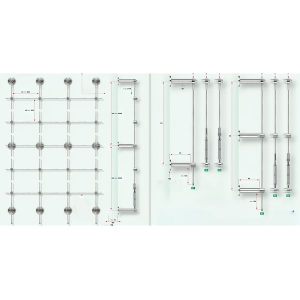 Heavy Duty Stainless Steel Cable Trellis System Marine Grade Durability Modular Flexibility For Vertical Greening