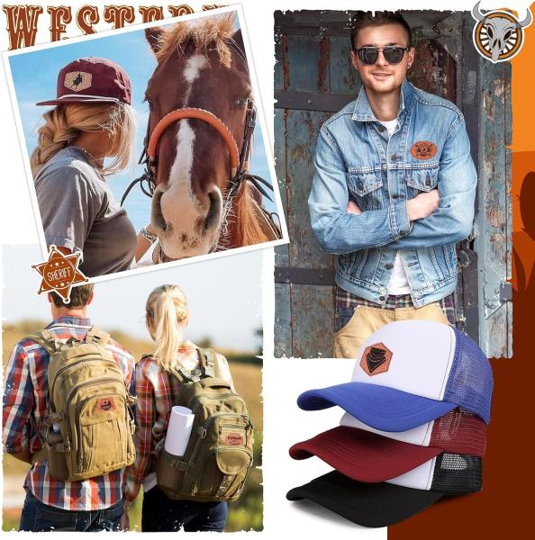 Leatherette Hat Patches With Adhesive, Blank Rectangle Faux Leather Patches For Custom Hats Clothes Bags DIY Crafts Fabric Repair Sew Laser Supplies