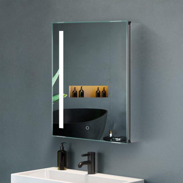 Copper Free LED Medicine Cabinet Rectangle Lighted Medicine Cabinet With Mirror