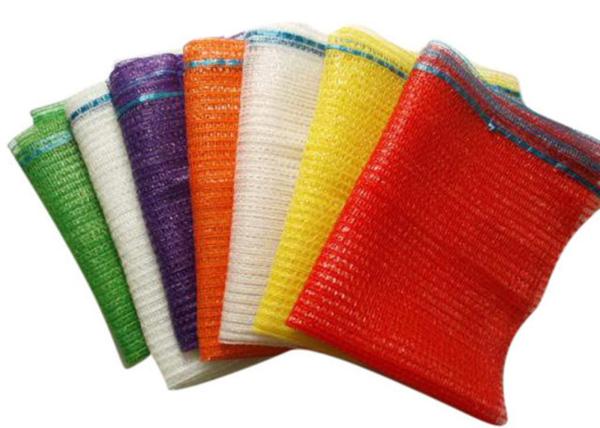 Plastic , PE , PP Woven Industrial Mesh Bags 50kg For Onions And Eggplant Orange Color