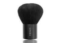 Pleine brosse ronde classique de maquillage de Kabuki avec les cheveux mous supplémentaires de chèvre