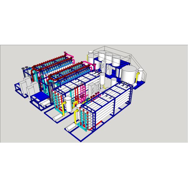 Pre treatment RO EDI Sewage Purification Plant For Paper Mill
