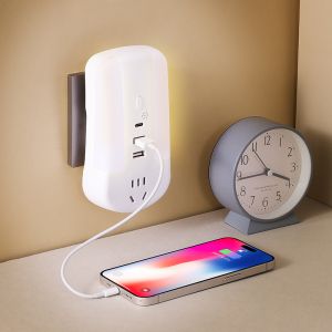 2 USB Ports Portable Tabletop Power Socket Residential General Purpose Power Center Offering Power Distribution on Desks