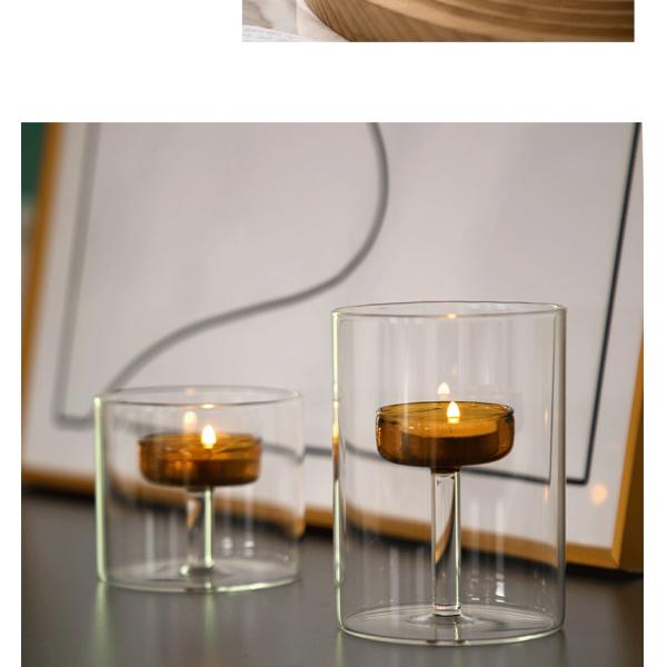 Metal Candle Holders for Romantic Christmas Dinner Table Settings and Home Decoration