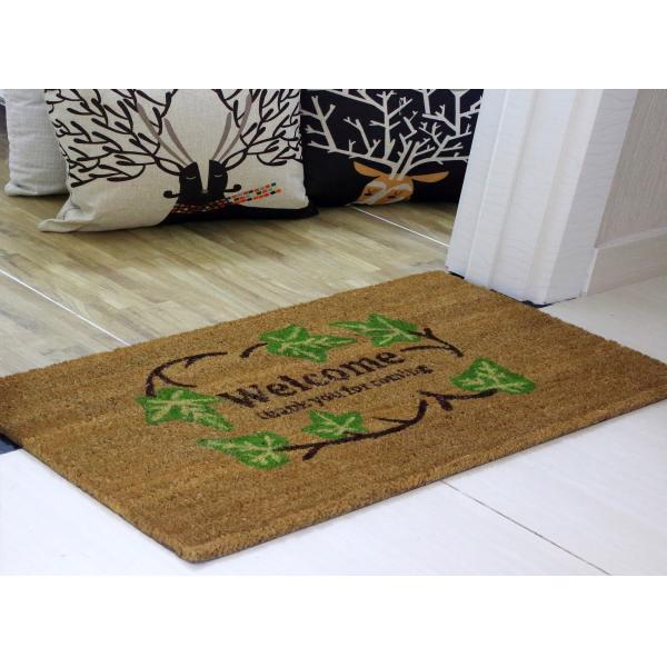 40*60cm Coir Coconut Entrance Matting Thickness 15mm PVC Backing
