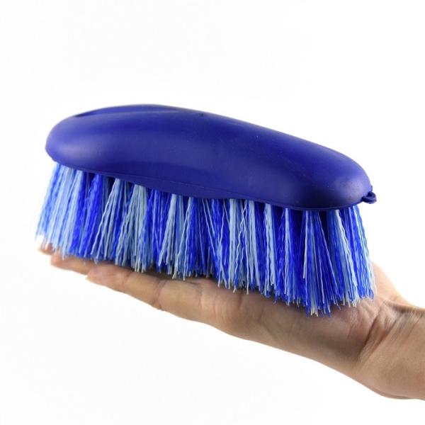Plastic equine Care Stiff Grooming Horse Brush with 8-shaped back