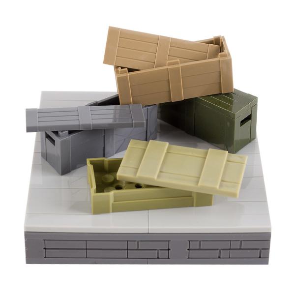 WW2 military war scene model accessories soldier weapon treatment material box building blocks