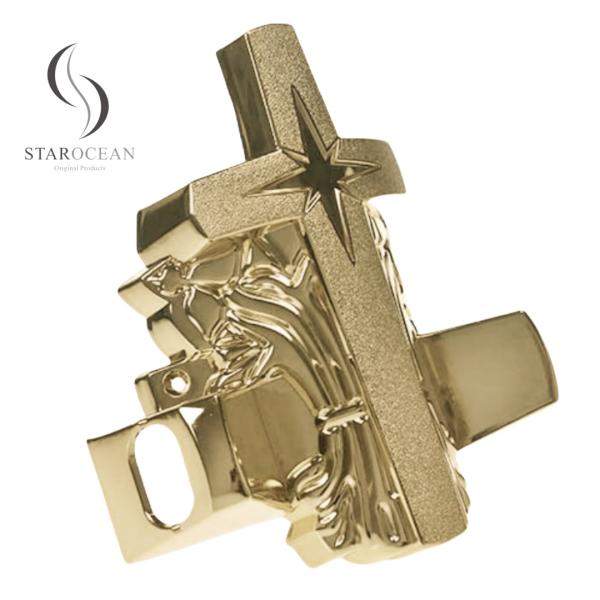 18K Oro claro ABS plástico Cuerno del ataúd Ornamento del ataúd Funeral Enterramiento 12# LG