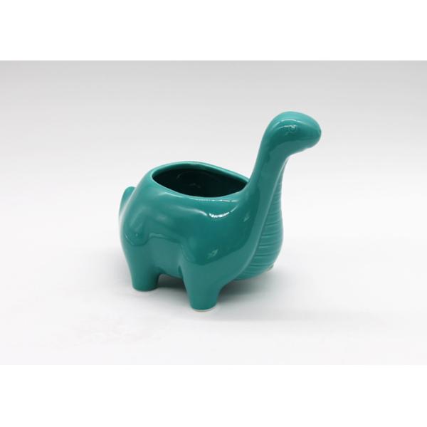 Home Ceramic Tea Coffee And Sugar Canisters Blue Dinosaur Shape Table Decoration
