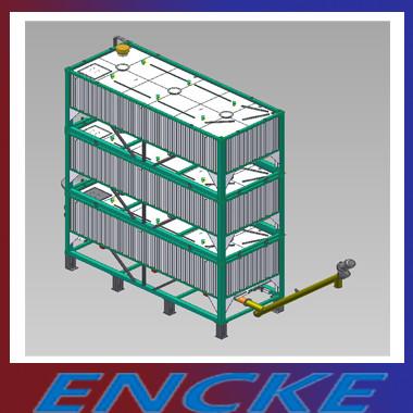 Mini Powder Horizontal Cement Silo Powder Storage Silo With Level Indicator  cement storage silo