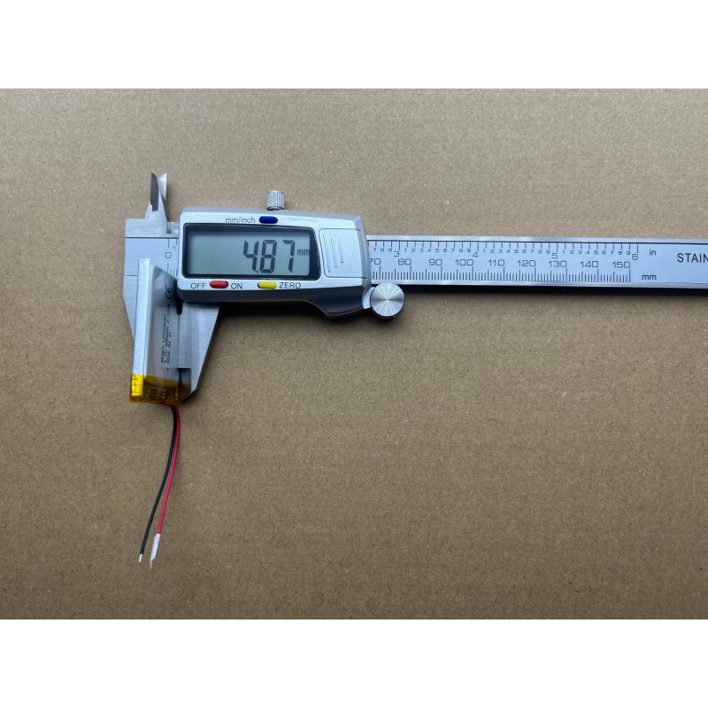 600mAh 3.7V Lithium Polymer Battery - Compact 5x30x40mm LiPo for GPS Trackers