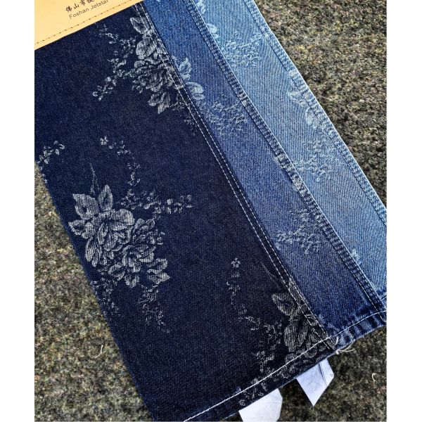 Unique Rose Design For Lady Jeans Or Jacket Denim Fabric 90%Cotton 9.3oz Make To Order