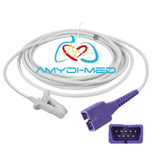 9 Pin Reusable TPU Cables Nellcor Ear Pulse Oximeter OxiMax DS100A
