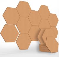 Écrans antibruits hexagonaux sentis par mur de polyester de 12 paquets 9mm décoratifs doucement