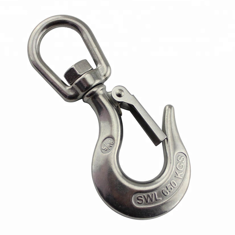 Тип крюк шарнирного соединения нержавеющей стали 304 груза выскальзывания глаза поднимаясь с защелкой безопасности