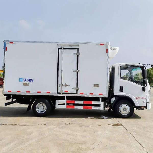 4100*2100*2100mm Box Dimensions Isuzu 2024 Battery Driven Refrigerator Truck Refrigeration Unit for Manual Transmission
