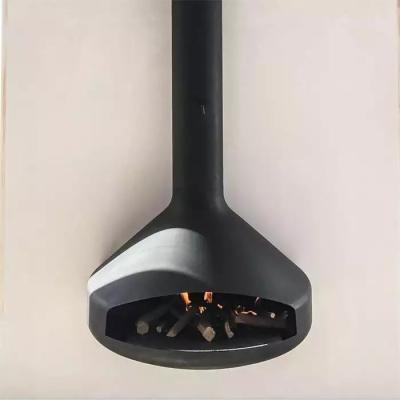 O preto revestiu a chaminé suspendida Heater Wall Mounted Wood Hanging interna