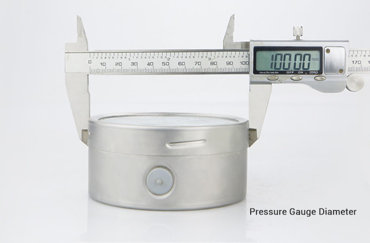 Matte Stainless Steel Pressure Gauge M20*1.5 Thread 250mpa for Hydraulic Applications