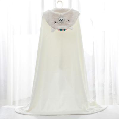 100 Polyester Hooded Throw Blanket Breathable Wrap Around Fleece Blanket