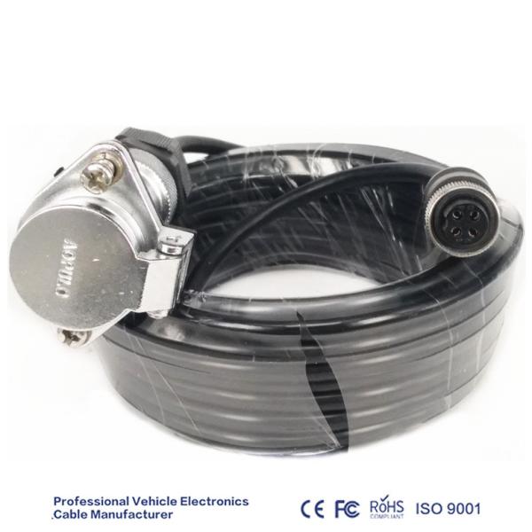 10M Din Male To Male Car Reversing Camera Cable With 7 Pin Plastic Core
